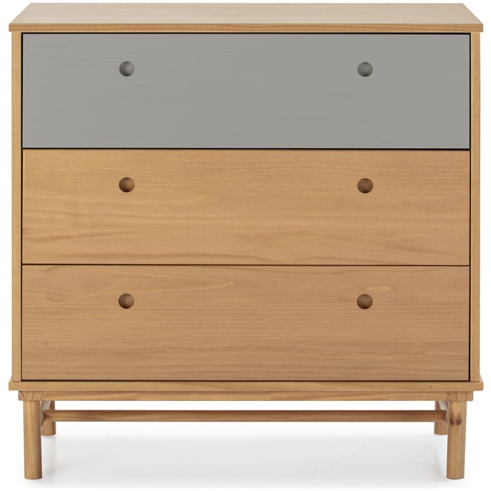Cassettiera Magnus 3 Cassetti, Legno Massiccio, 80 Cm (larghezza) 40 Cm (profondità) 82 Cm (altezza) - Foto 2