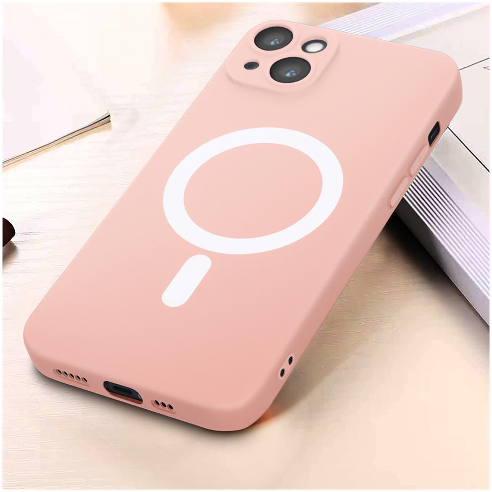 Cover Magsafe Per Iphone 14 Plus Soft-touch Bordi Rialzati Anti-shock Rosa - Foto 5
