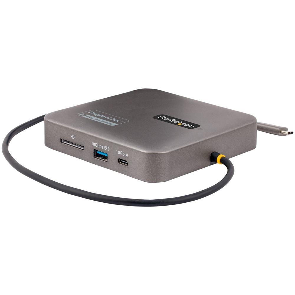 Adattatore Multiporta USB-C - Docking Station USB Type-C 2x HDMI 2.0b 4K 60Hz, Hub USB a 2 Porte 10Gbps, Dock Station con PD 100W Passt-hrough, GbE, SD, Cavo da 35cm - Mini dock per PC Portatile Win /Mac - Foto 1