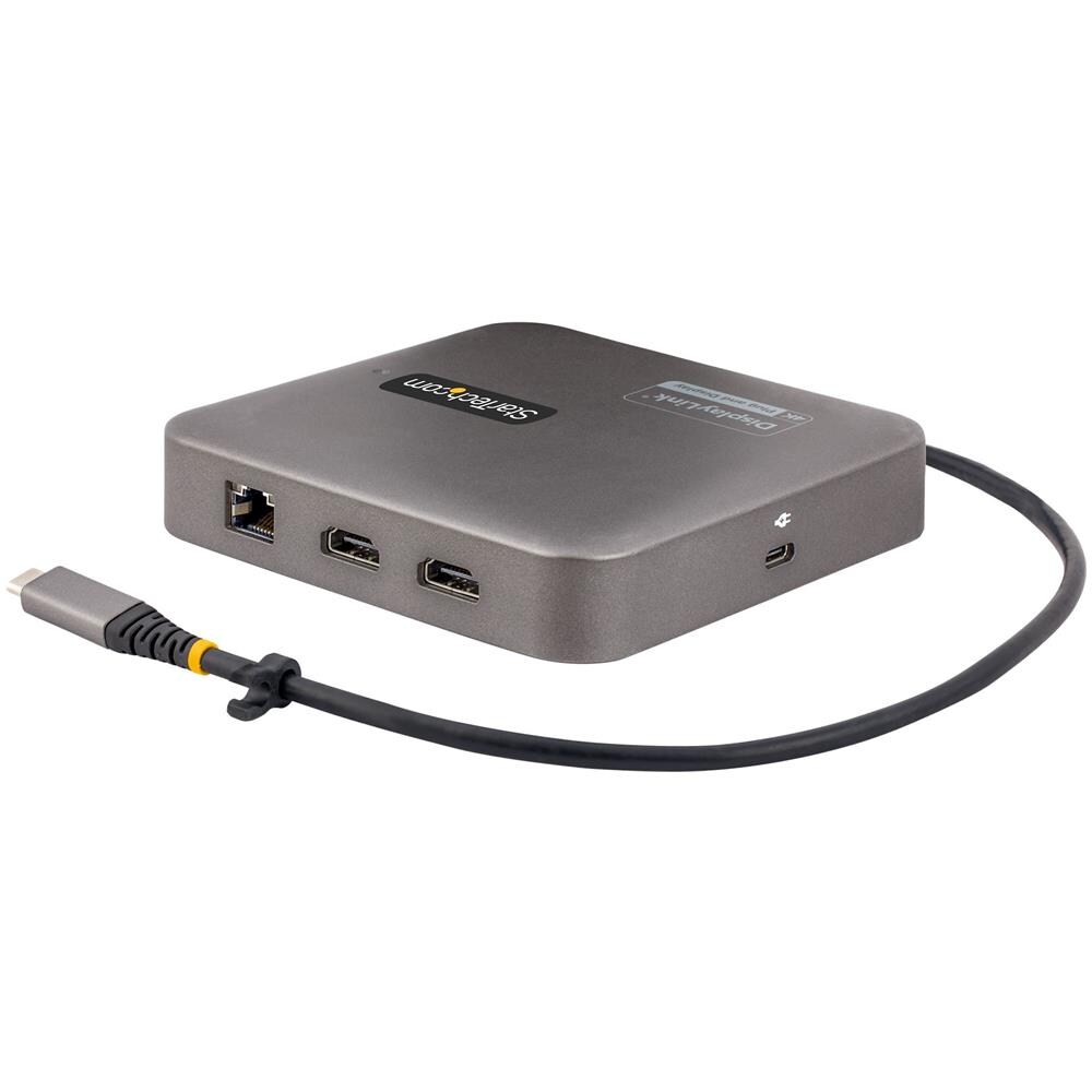 Adattatore Multiporta USB-C - Docking Station USB Type-C 2x HDMI 2.0b 4K 60Hz, Hub USB a 2 Porte 10Gbps, Dock Station con PD 100W Passt-hrough, GbE, SD, Cavo da 35cm - Mini dock per PC Portatile Win /Mac - Foto 2