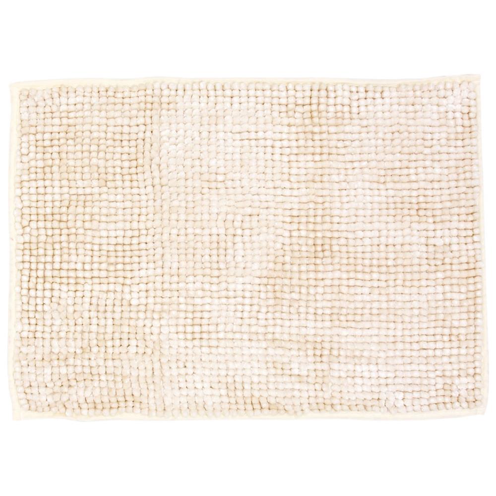 Tappeto Shaggy Bagno E Cucina Retro Antiscivolo In Microfibra Mod. Perla Crema 40x60 Crema - Foto 1