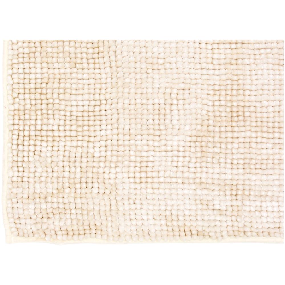 Tappeto Shaggy Bagno E Cucina Retro Antiscivolo In Microfibra Mod. Perla Crema 40x60 Crema - Foto 3