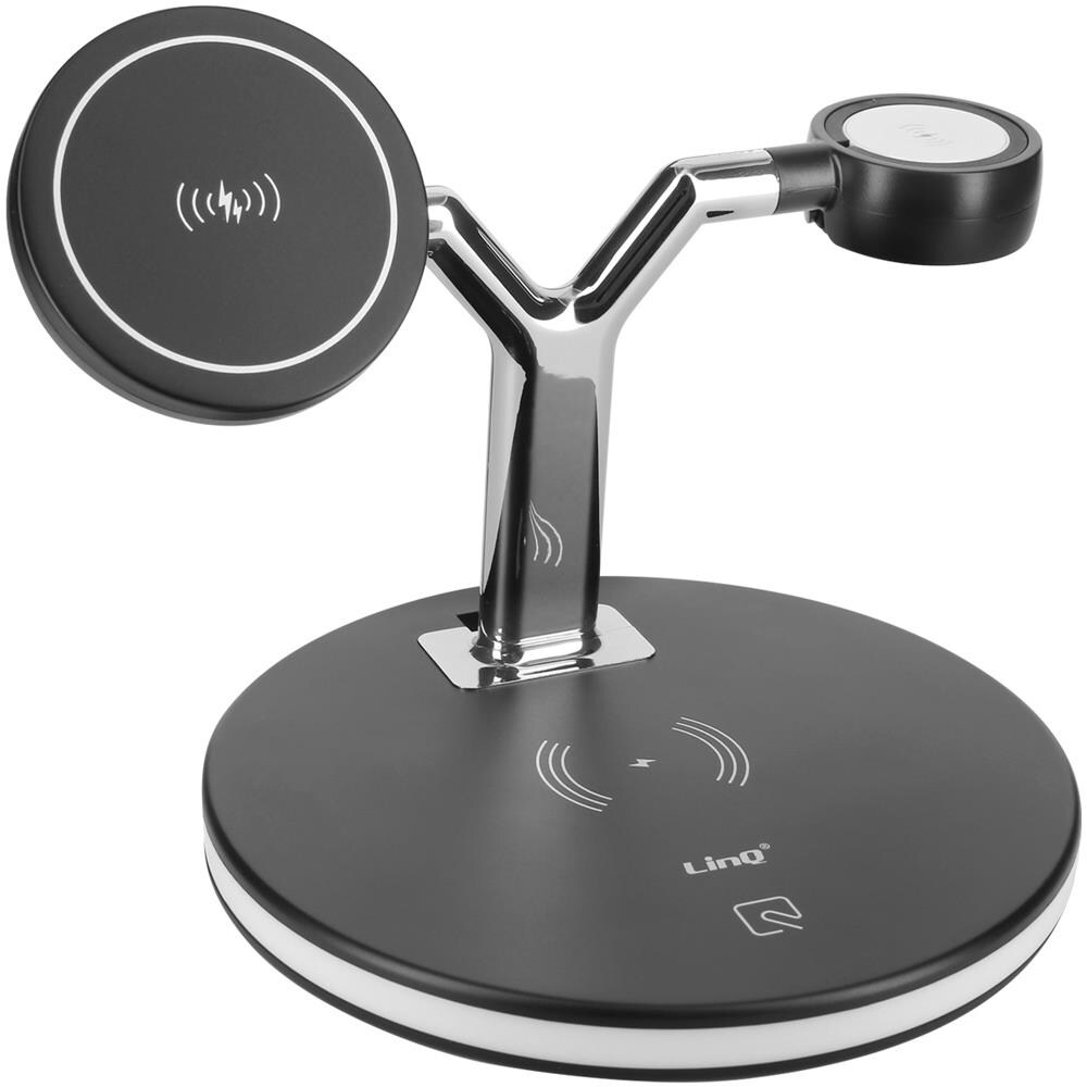 Stazione Di Ricarica 3 In 1 15w Per Iphone, Airpods, Apple Watch Nero - Foto 2