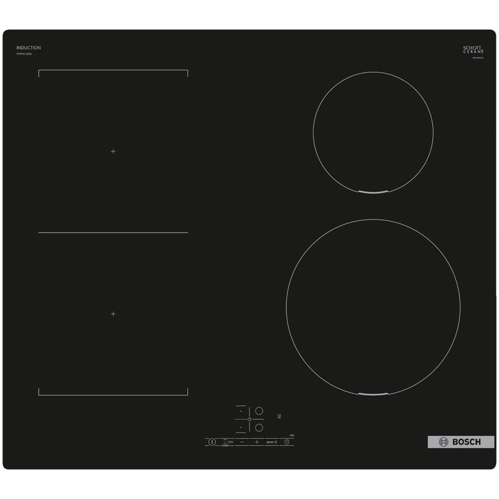 Piano Cottura PWP611BB5E a Induzione 4 Zone Cottura da 59.2 cm Colore Nero - Foto 1