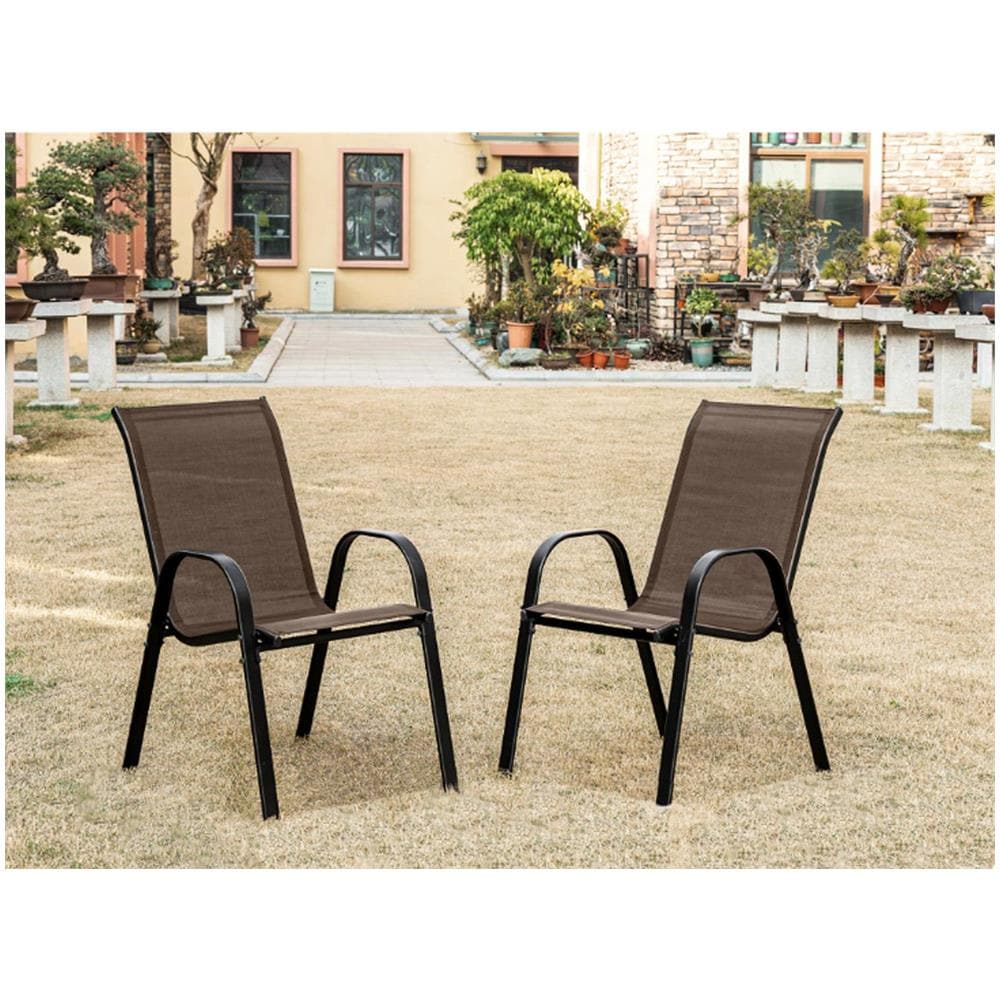 Set da tavolo da giardino ISLAND con 2 sedie SOFIA - Marrone x2 - Foto 10