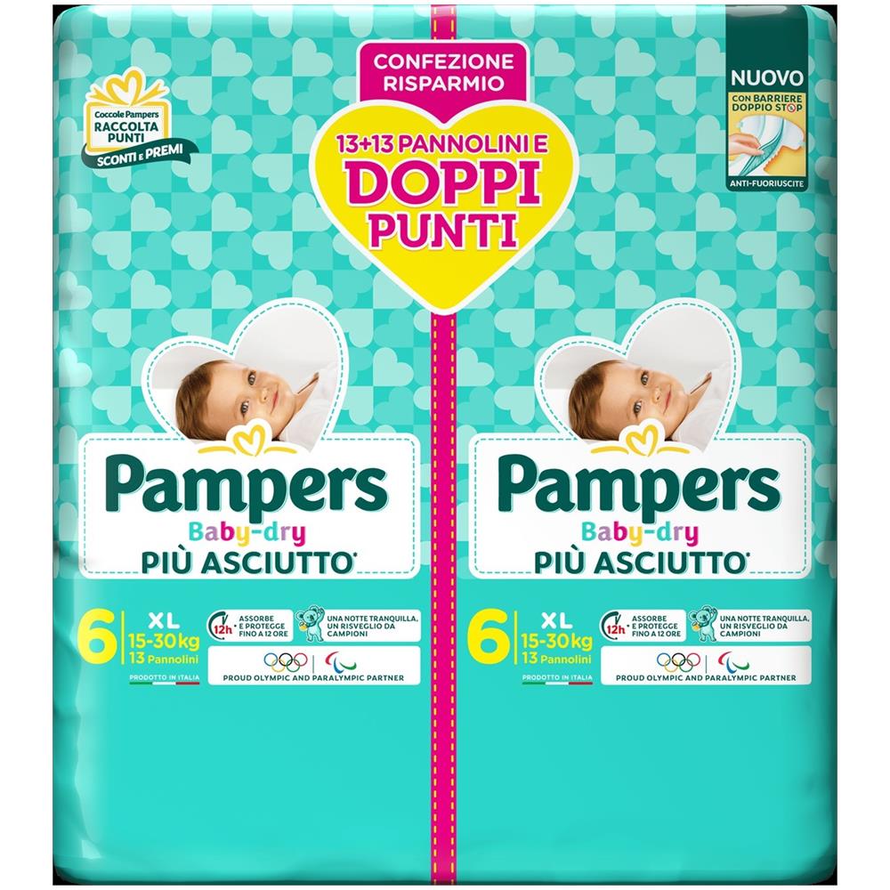 Pannolino Duo Downcount XL Pampers Baby-Dry 26 Pezzi - Foto 1