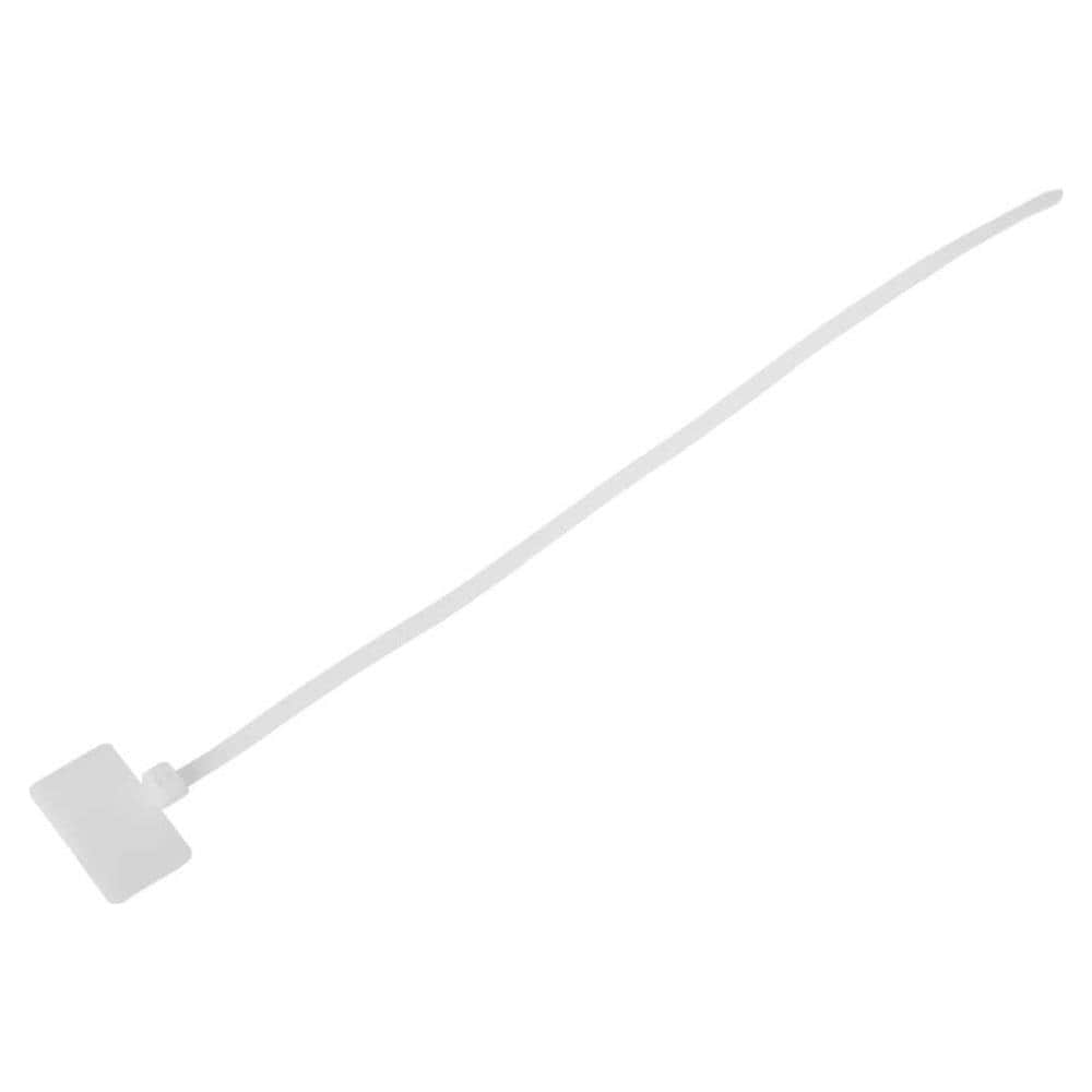 fascette per cablaggio 100x2,5mm con targhetta identificazione 13x20mm, colore neutro, 100pz - Foto 4