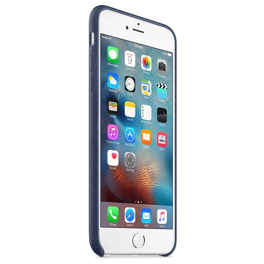 Custodia in Pelle per iPhone 6S Plus Blu Notte - Foto 2