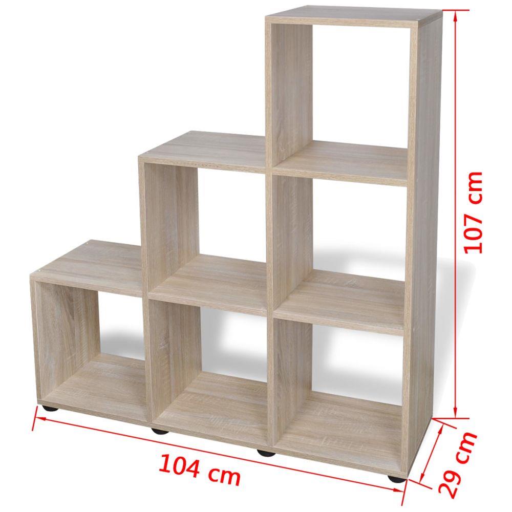 Libreria Scalare / Scaffale Espositore 107 cm Rovere - Foto 14