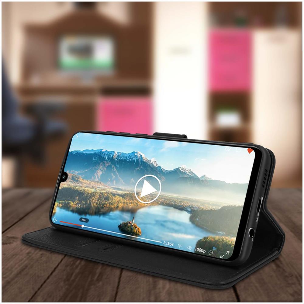 Custodia Huawei P Smart 2020 Portadocumenti Funzione Supporto Nero - Foto 5