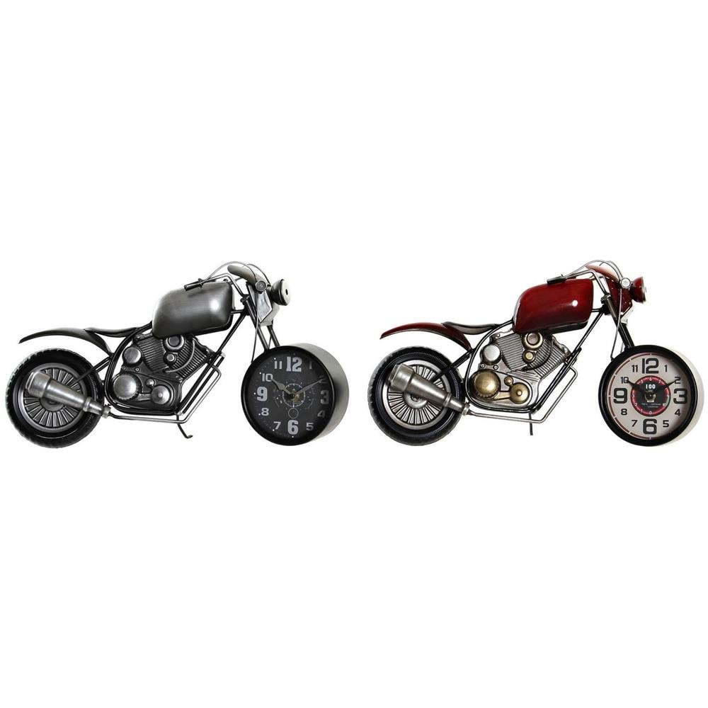 Orologio Da Tavolo Motocicletta Ferro (2 Pcs) (44 X 13.5 X 23 Cm) - Foto 1