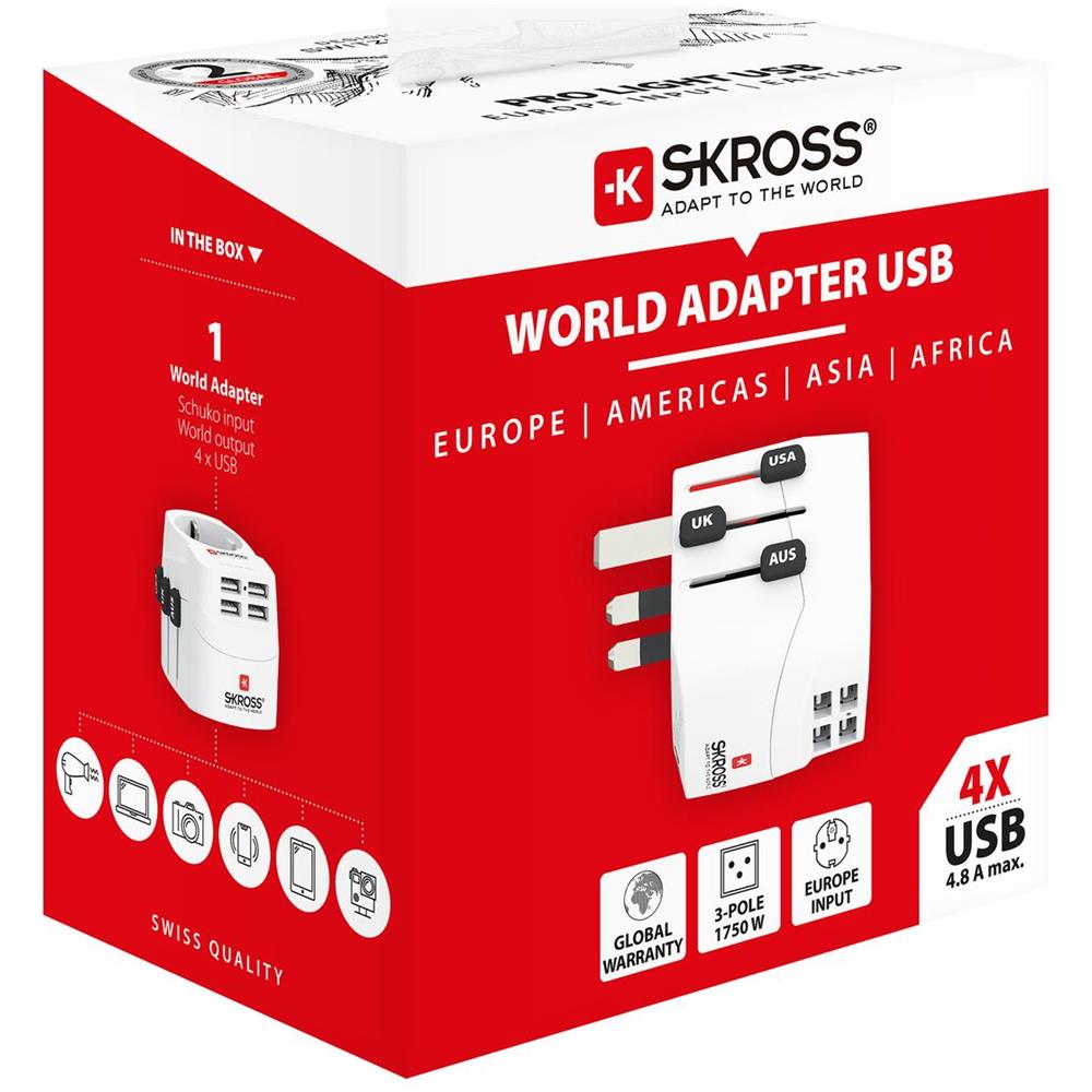 Pro Light Usb (4xa), Adattatore Da Viaggio A 3 Poli Con 4 Porte Usb-a - Foto 5