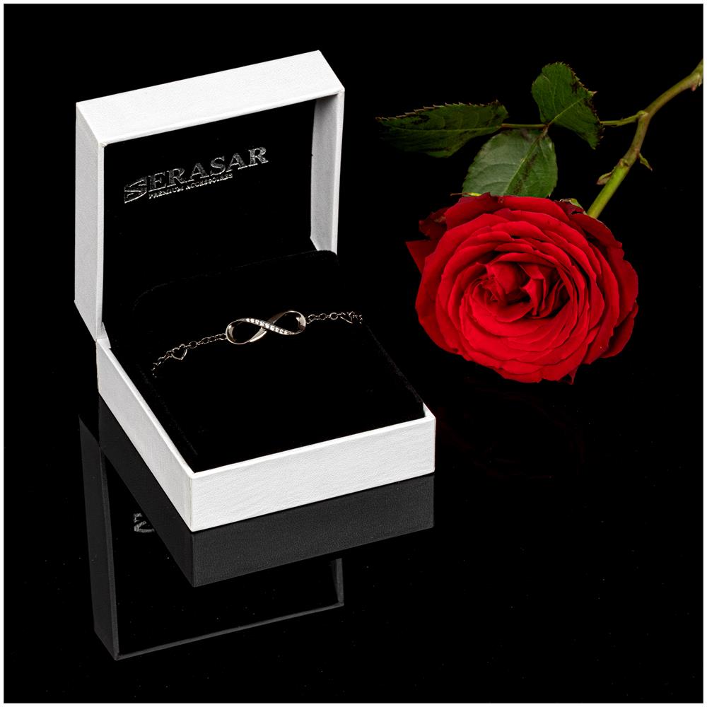 Bracciale in Argento Sterling "Infinity" 23 cm Nero - Foto 2