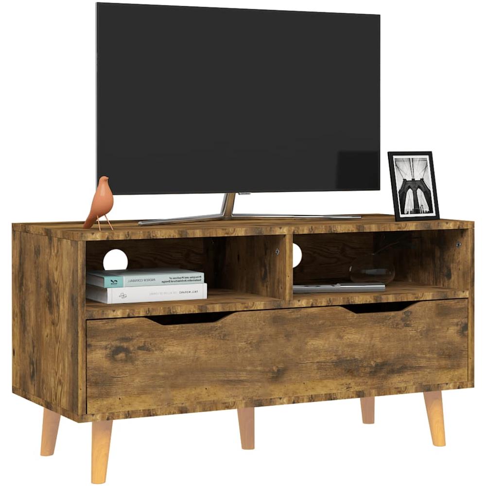 Mobile Porta TV Rovere Fumo 90x40x48,5 cm Legno Multistrato - Foto 2