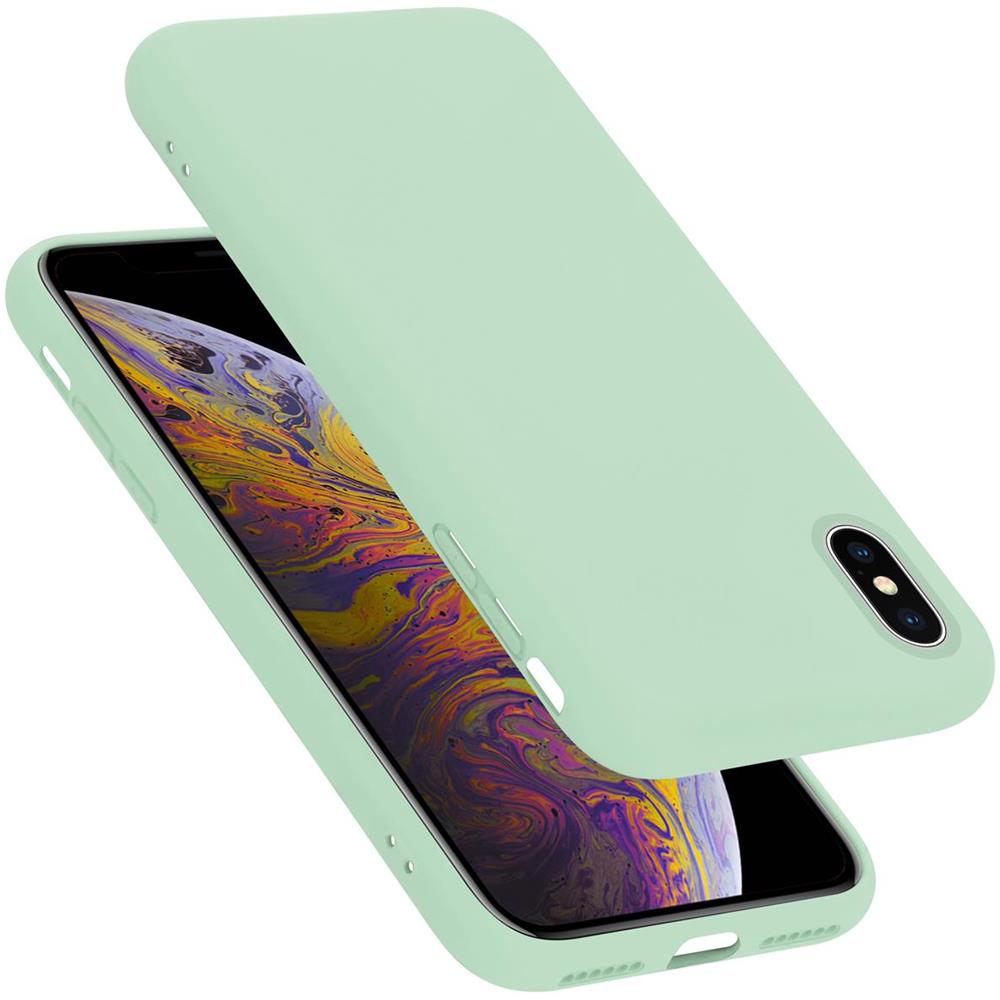 Custodia Compatibile Con Apple Iphone X / Xs In Liquid Verde Chiaro - Coperchio Protettivo In Silicone Tpu Flessibile - Foto 1