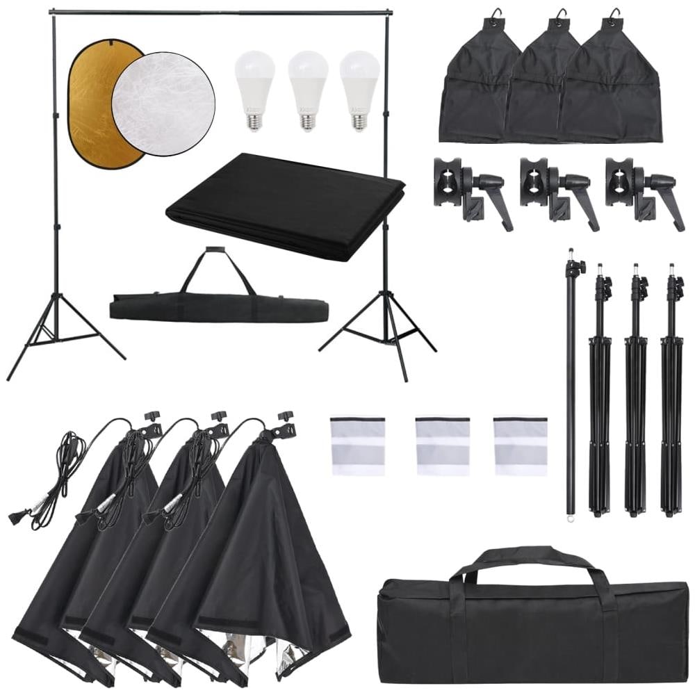 Kit Per Studio Fotografico Con Set Luci, Fondale E Riflettore - Foto 1