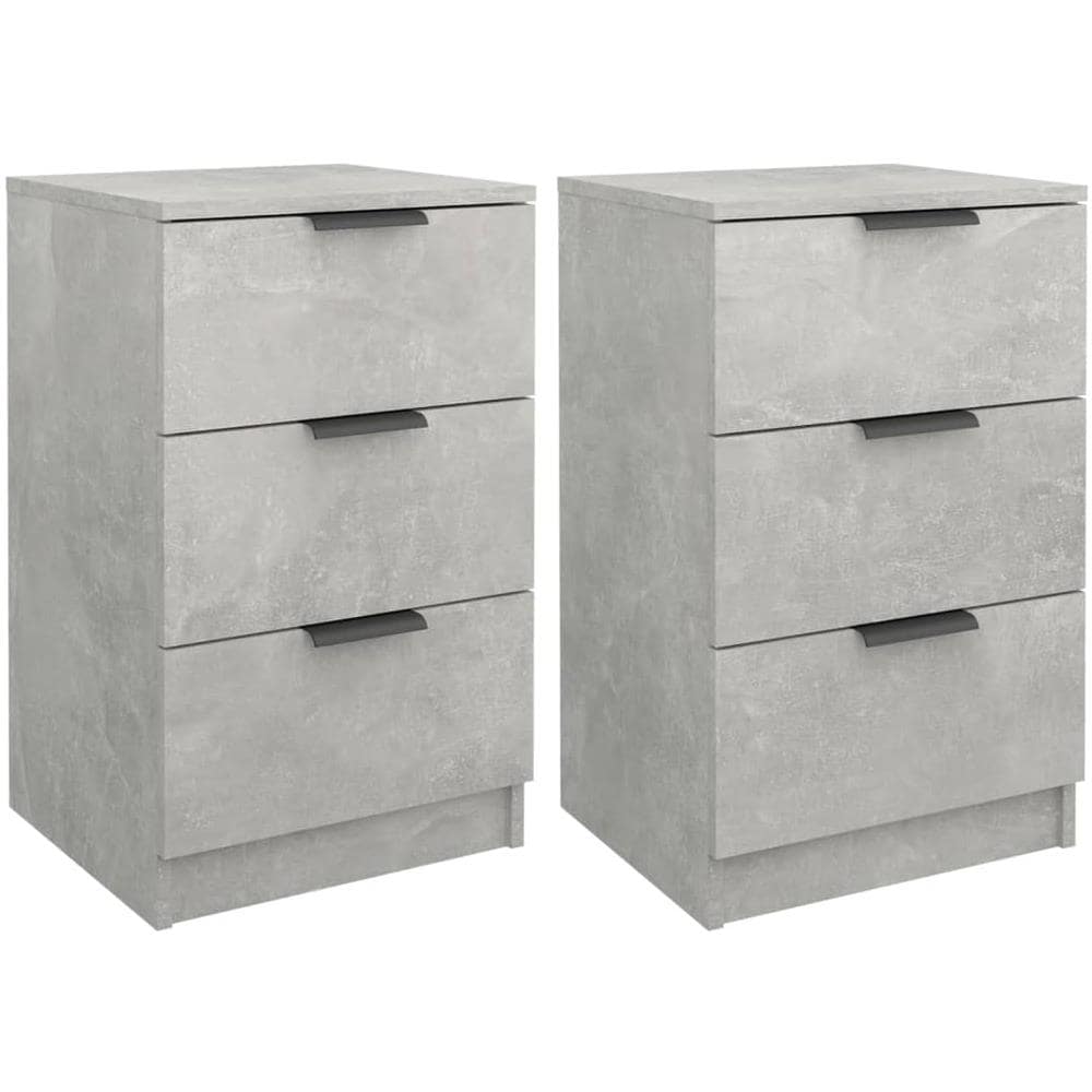 Comodini 2 Pz Grigio Cemento 40x36x65 Cm - Foto 1
