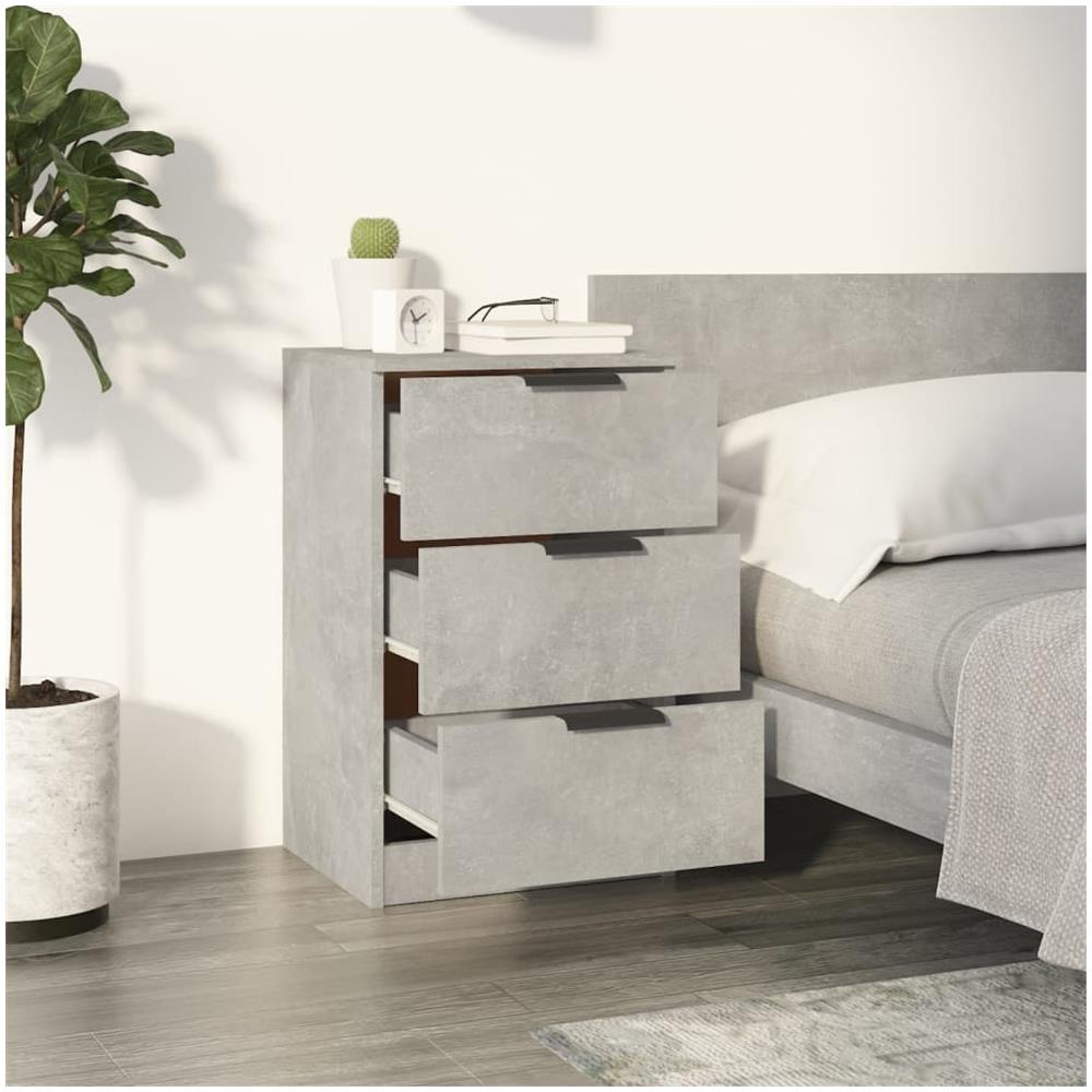 Comodini 2 Pz Grigio Cemento 40x36x65 Cm - Foto 2