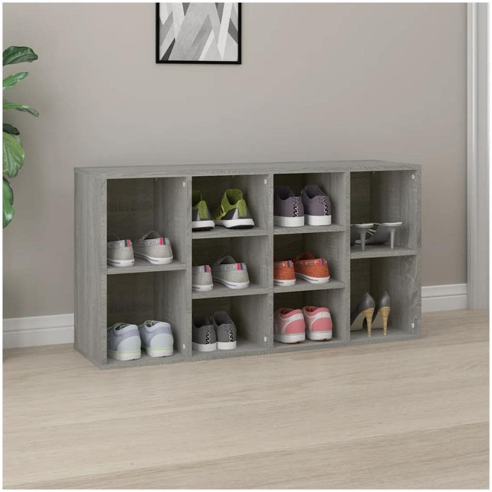 Scarpiera Grigio Sonoma 103x30x54,5 Cm In Legno Multistrato - Foto 1