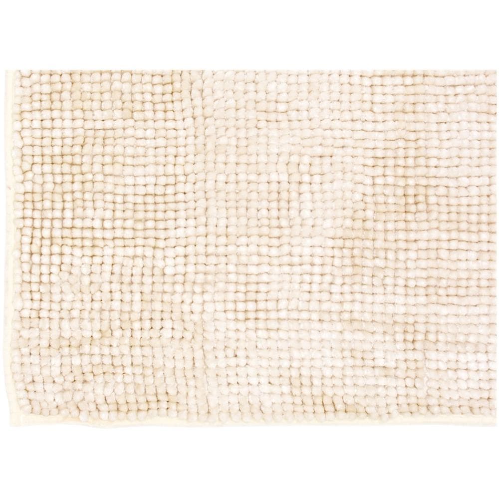 Tappeto Shaggy Bagno E Cucina Retro Antiscivolo In Microfibra Mod. Perla Crema 50x80 Crema - Foto 3