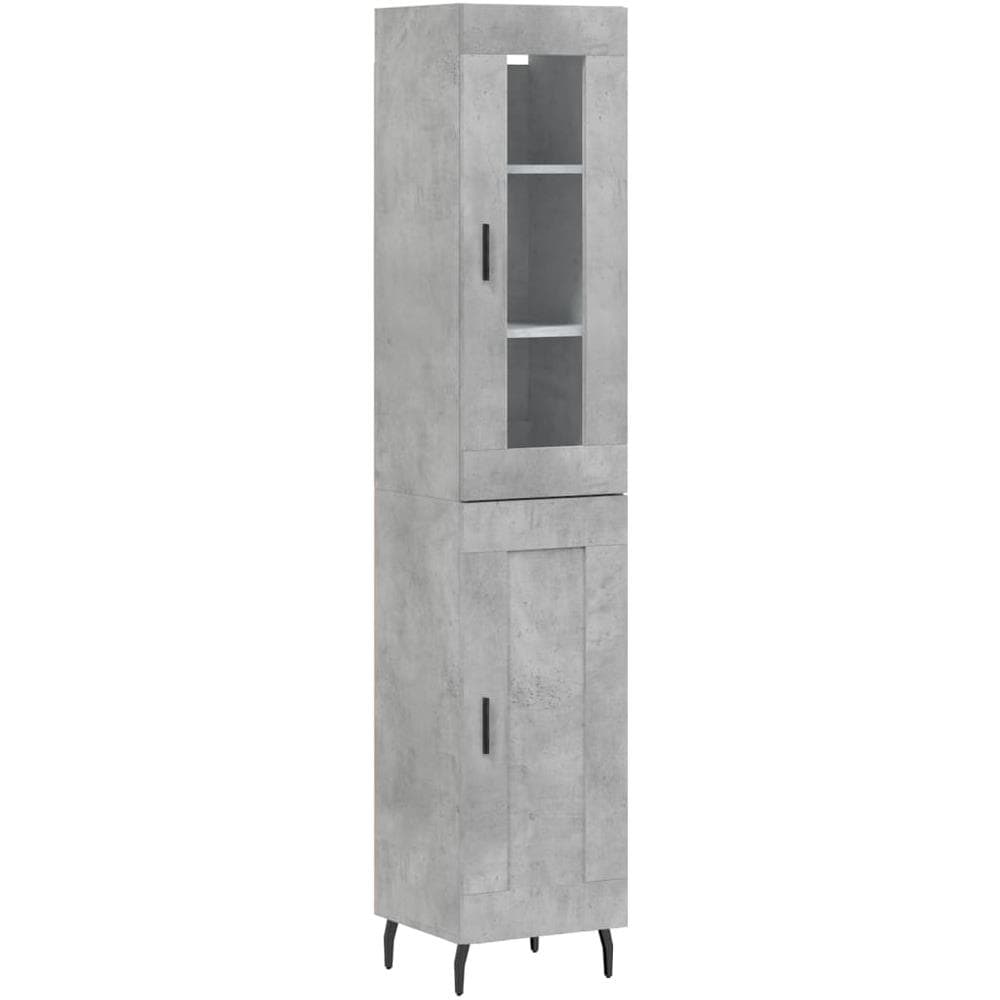 Credenza Grigio Cemento 34,5x34x180 Cm In Legno Multistrato - Foto 2