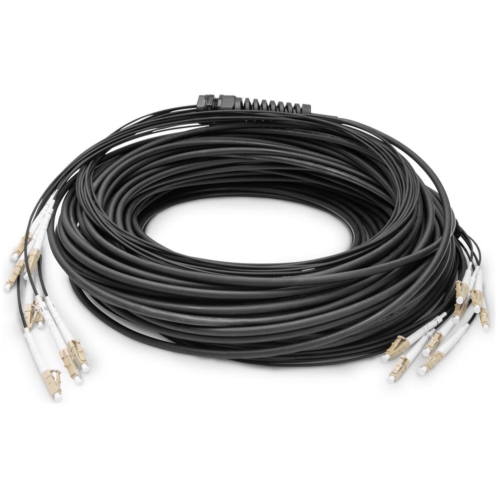 Cavo breakout universale in fibra ottica dotato di terminali, Multimode OM4, 8 fibre, LC /UPC - LC /UPC - Foto 1