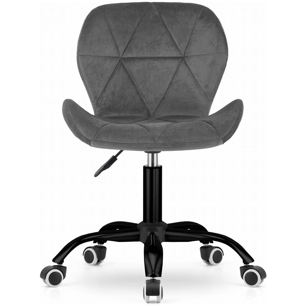 Sedia girevole NOTO in velluto grigio scuro ergonomica per ufficio - Foto 2