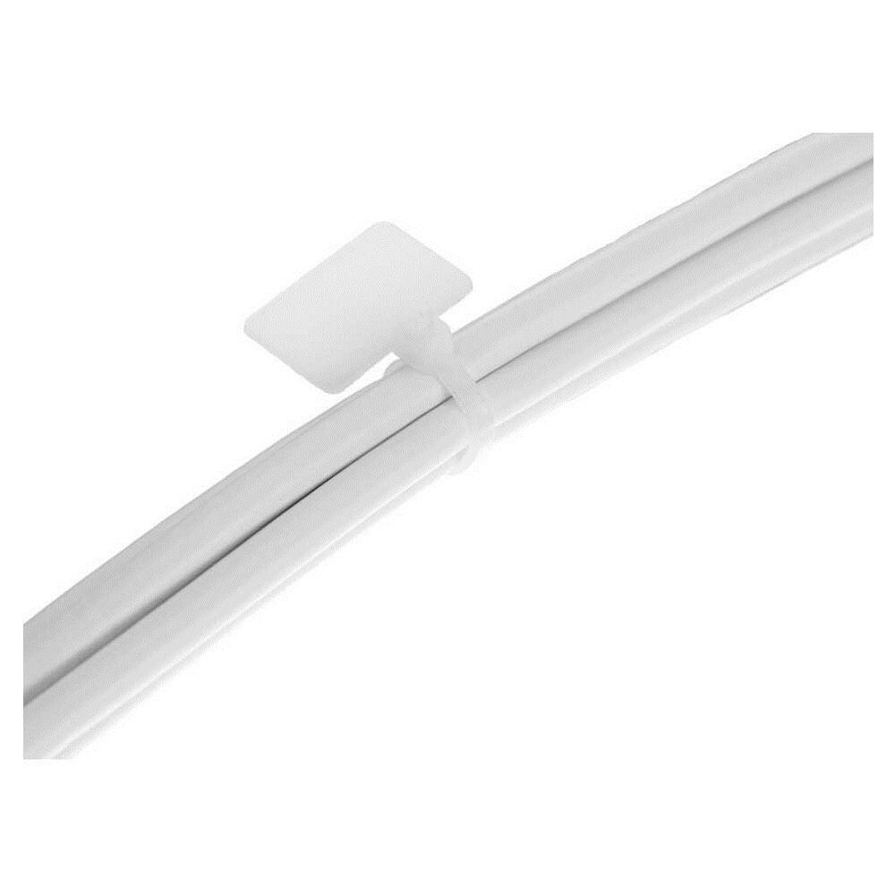 fascette per cablaggio 200x4,8mm con targhetta identificazione 27x13mm, colore neutro, 100pz - Foto 2