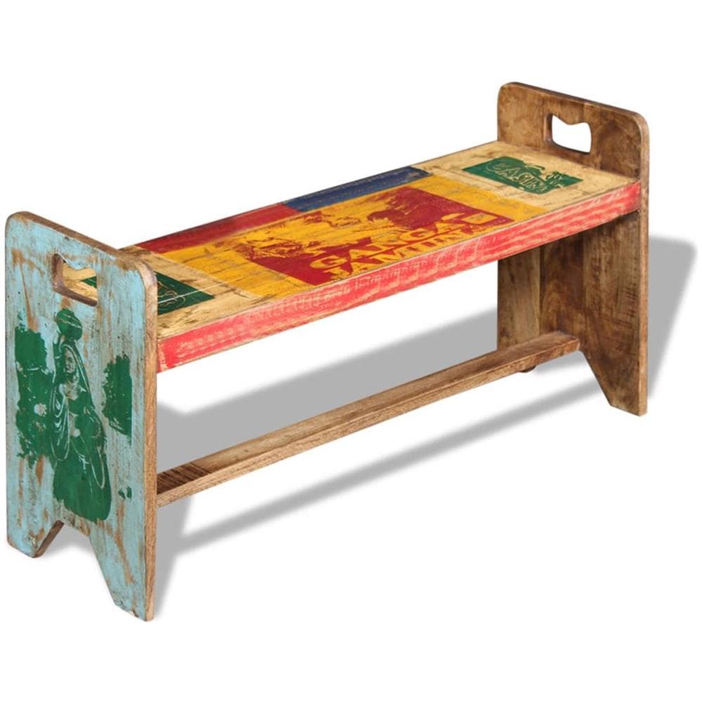 Cola Panchina Legno Solido Recuperato 100x30x50 Cm - Foto 1