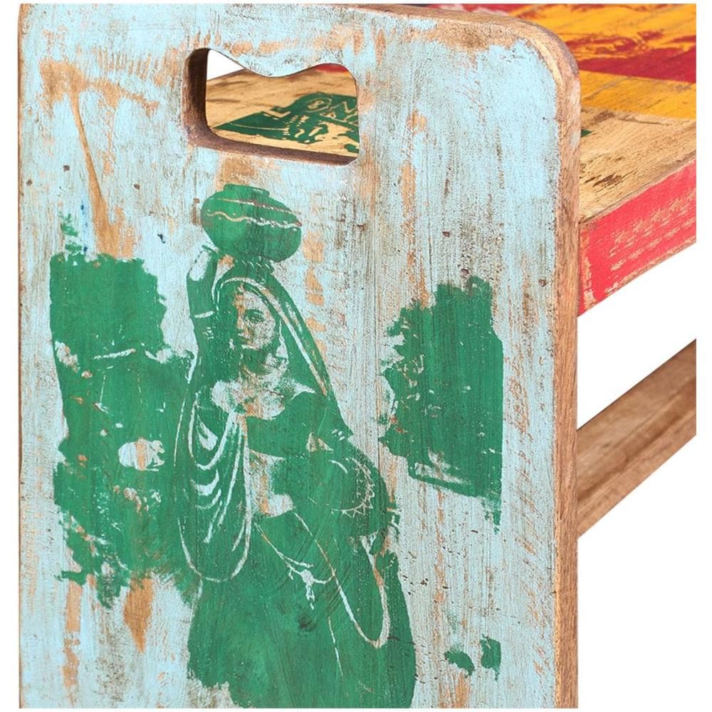 Cola Panchina Legno Solido Recuperato 100x30x50 Cm - Foto 16