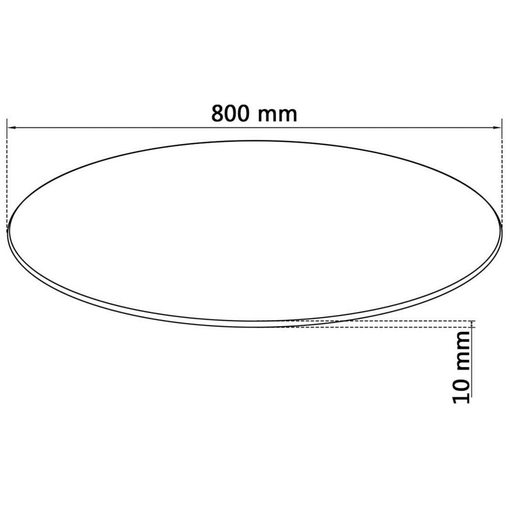 Piano Tavolo Rotondo In Vetro Temperato 800 Mm - Foto 4