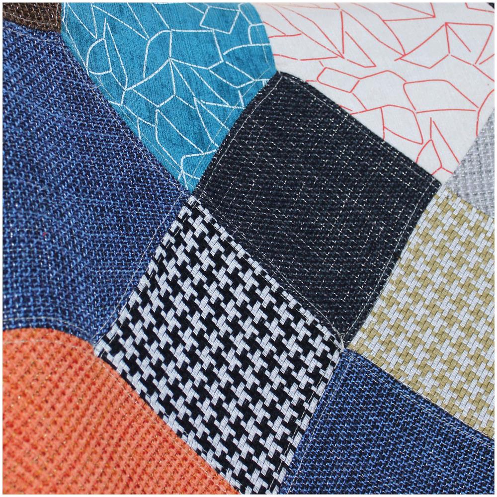 Julie - Poltrona Con Poggiapiedi Moderna Patchwork - Foto 2