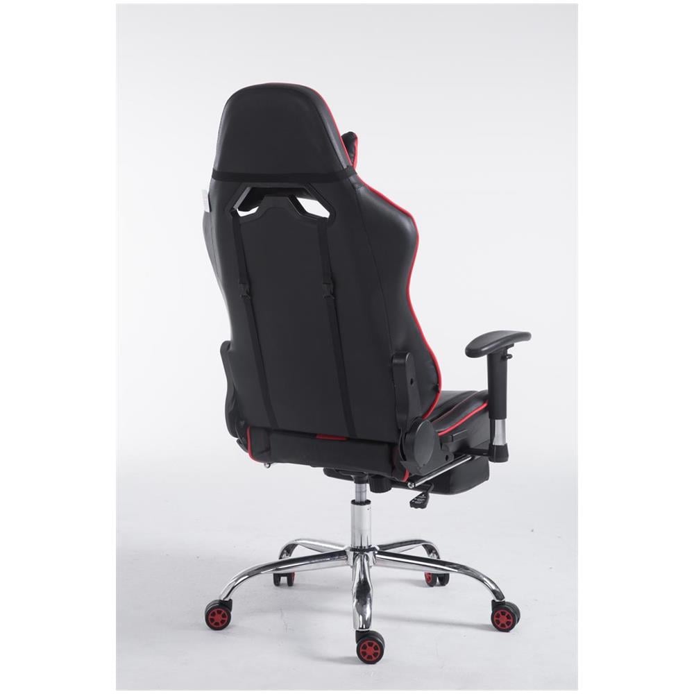 Poltrona Racing Limit XL Similpelle Nero Rosso con Poggiapiedi - Foto 5