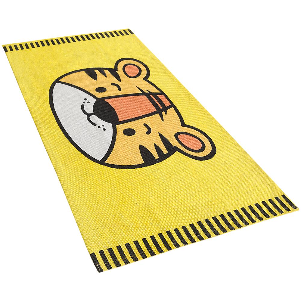 Tappeto Per Bambini Stampa Di Tigre 60 X 90 Cm Giallo Ranchi - Foto 1