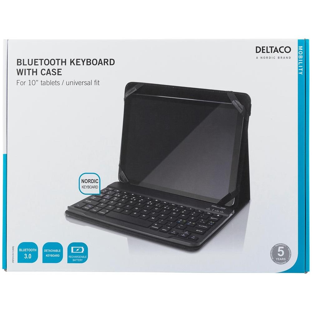 Custodia E Tastiera Bluetooth Per Tablet Da 10"", Nero - Foto 2