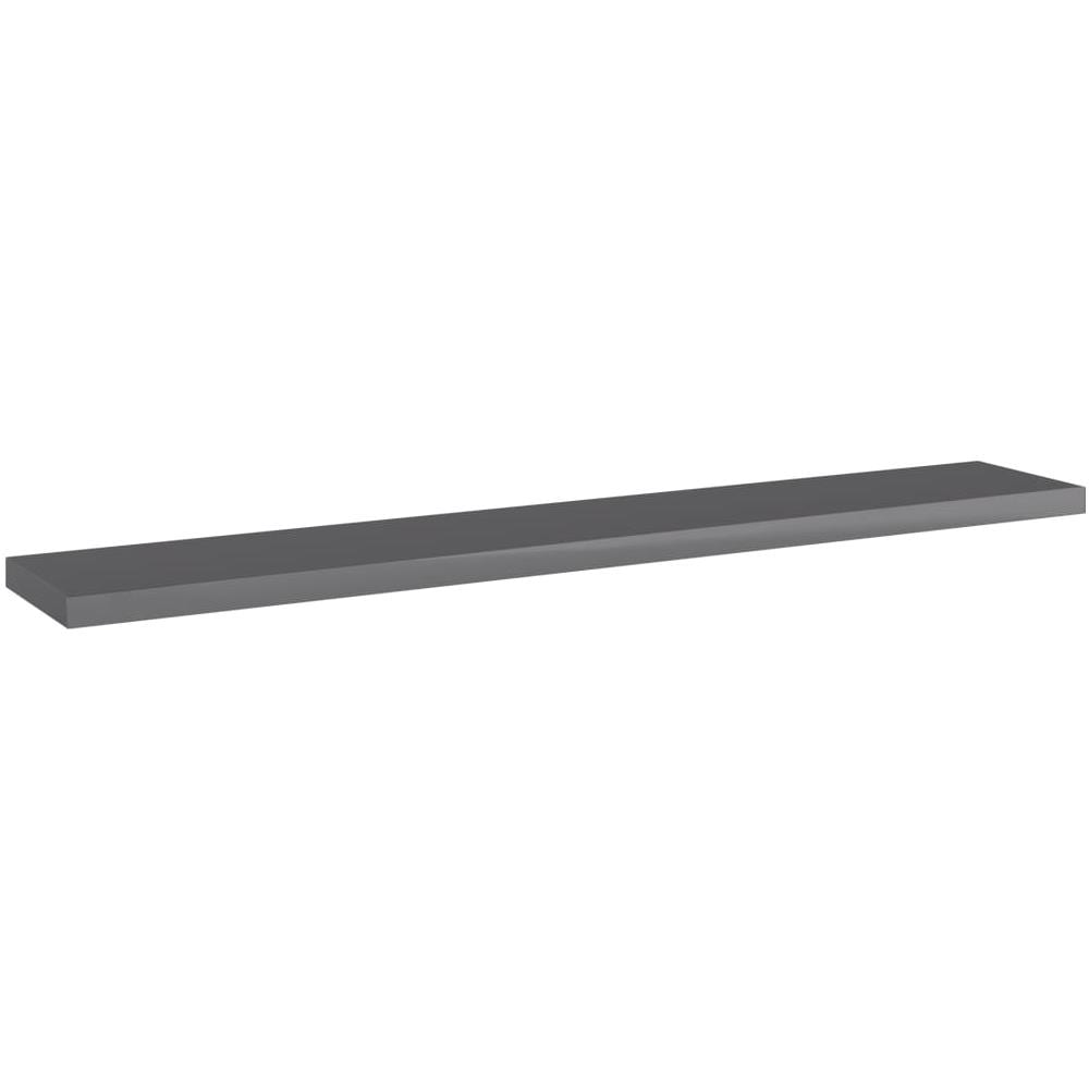 Ripiani per Libreria 4pz Grigio Lucido 60x10x1,5cm Multistrato - Foto 3