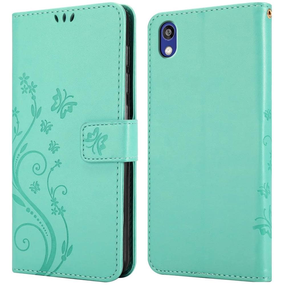 Custodia Compatibile Con Honor 8s / Huawei Y5 2019 In Turchese Fiore - Coperchio Protettivo In Design Floreale Con Chiusura Magnetica, Funzione Stand E Slot Per Carte - Foto 8