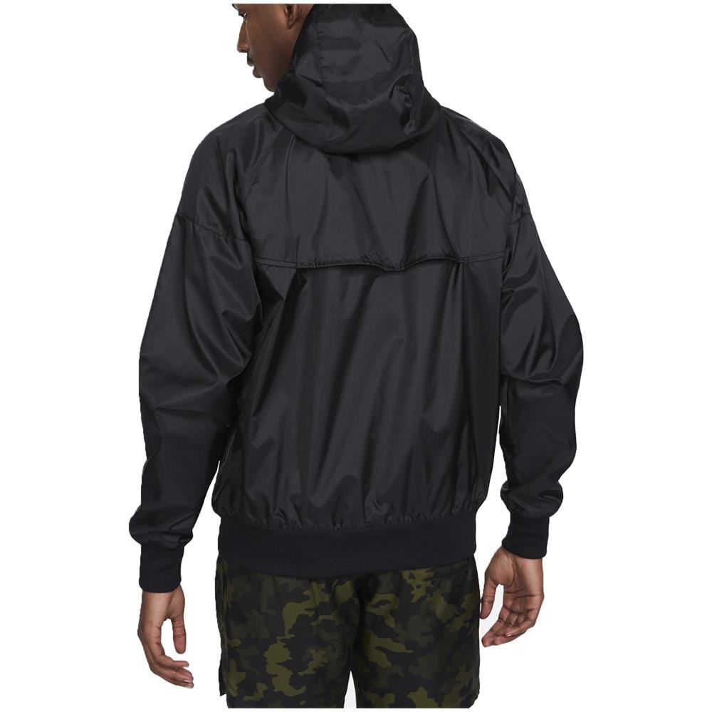 Giacca A Vento Da Uomo Con Cappuccio Windrunner Nero Taglia M Cod Da0001-010 - Foto 2