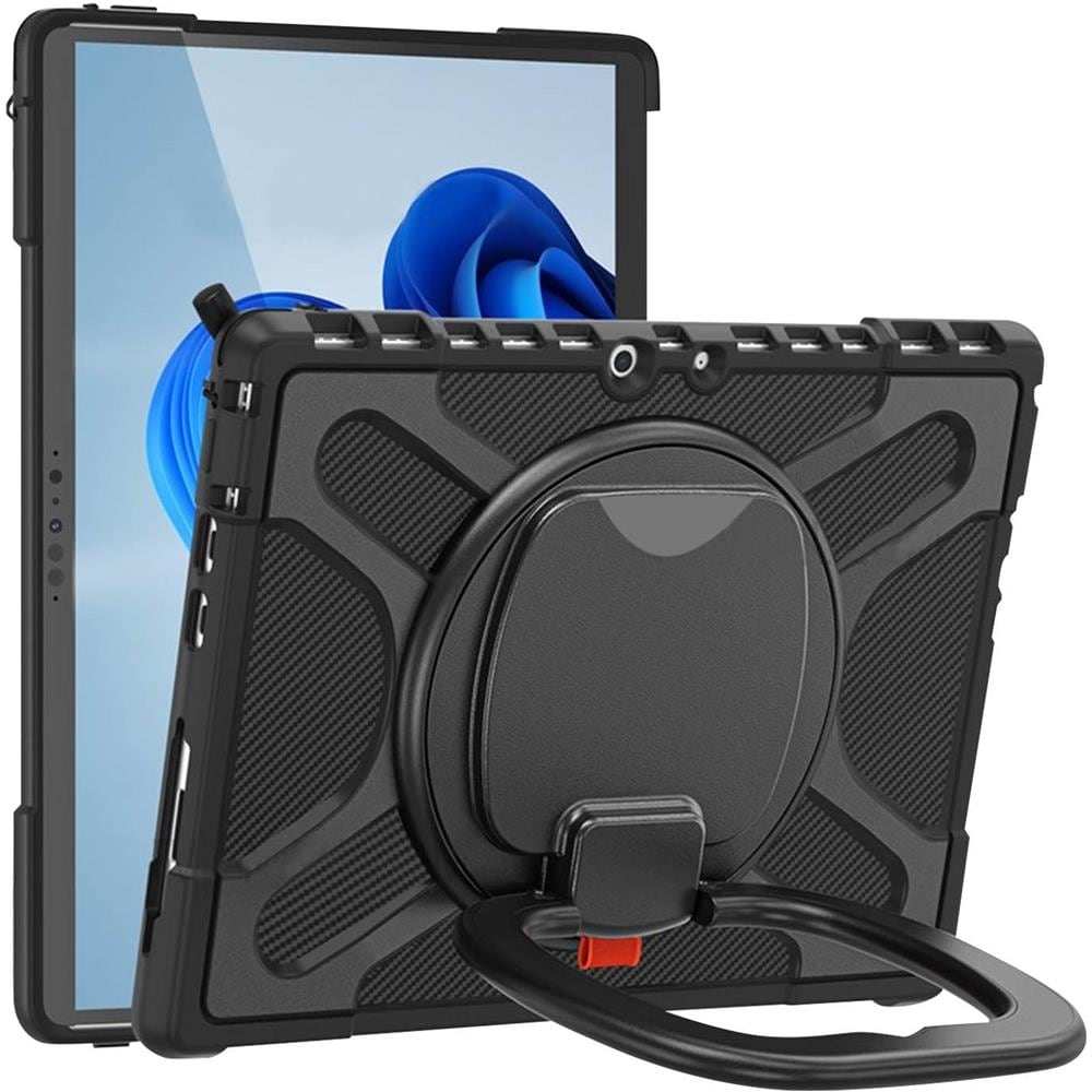 Cover Microsoft Surface Pro 8 Multistrato Con Manico Multifunzione Nera - Foto 1