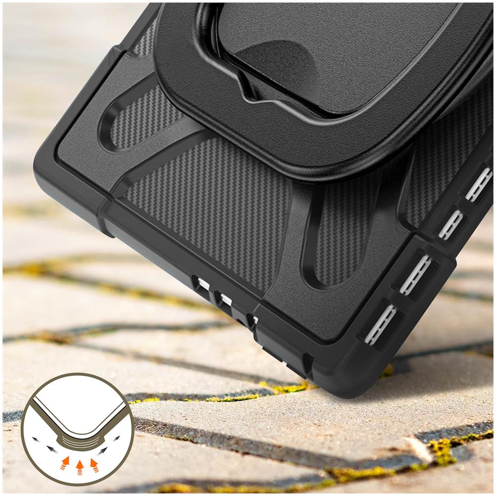 Cover Microsoft Surface Pro 8 Multistrato Con Manico Multifunzione Nera - Foto 5