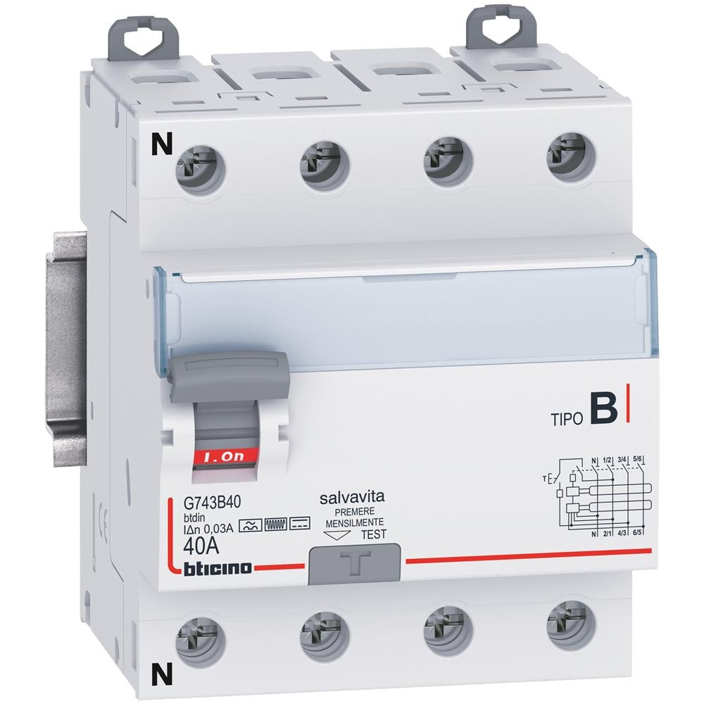 Interruttore Differenziale Rcd Type B 30ma 4p 40a Btdin - G743b40 - Foto 1