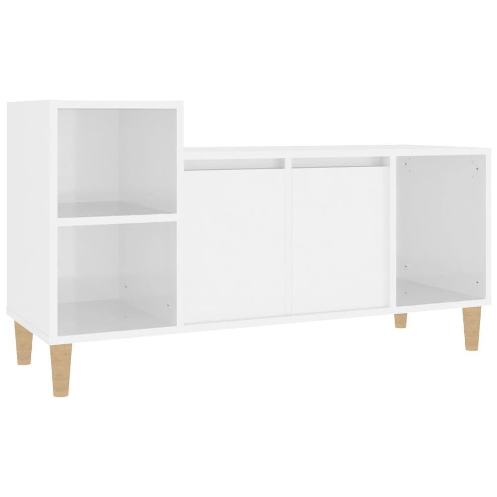 Mobile Porta Tv Bianco Lucido 100x35x55 Cm In Legno Multistrato - Foto 2