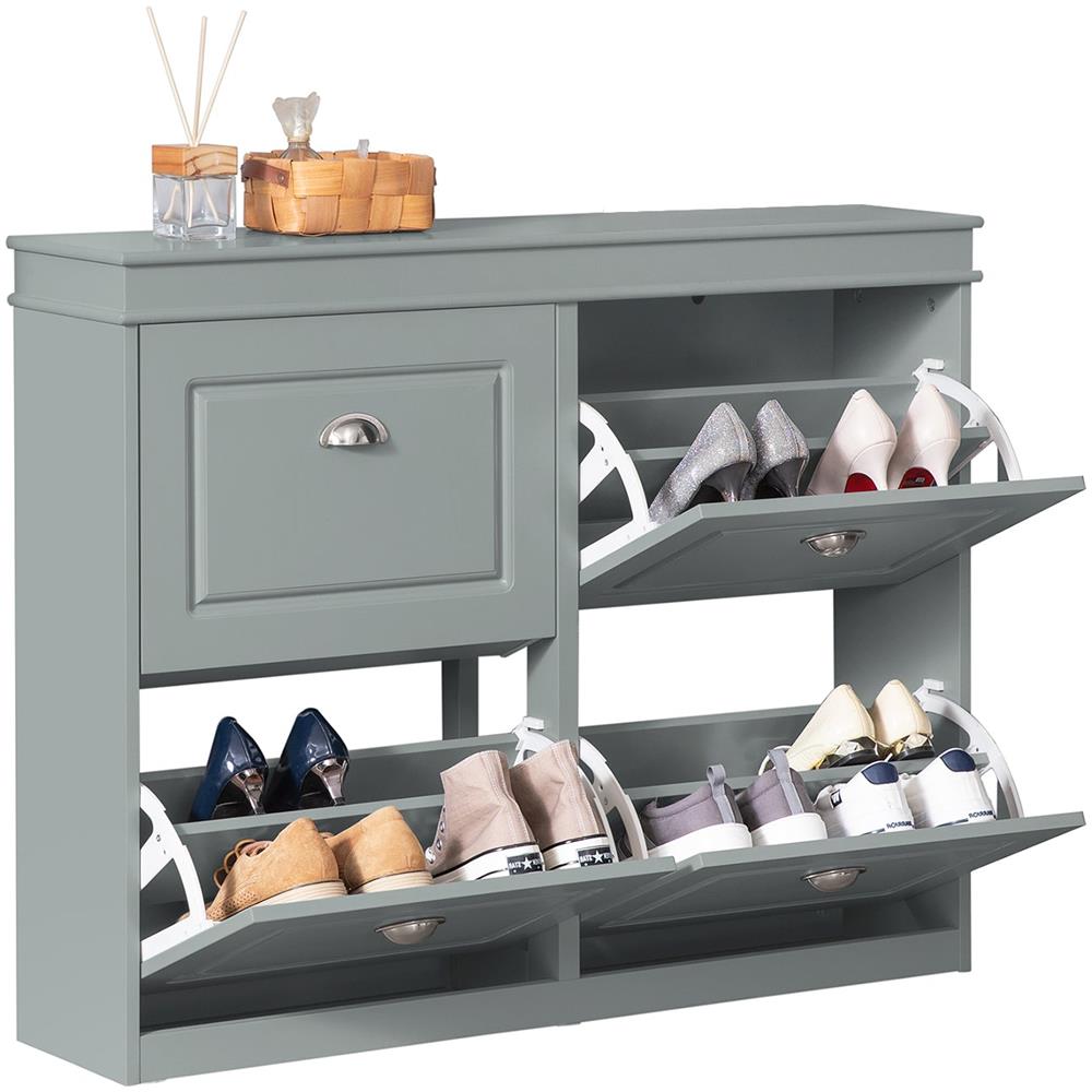 Scarpiera Salvaspazio Slim, Portascarpe Salvaspazio Regolabili,grigio, Fsr79-hg - Foto 1