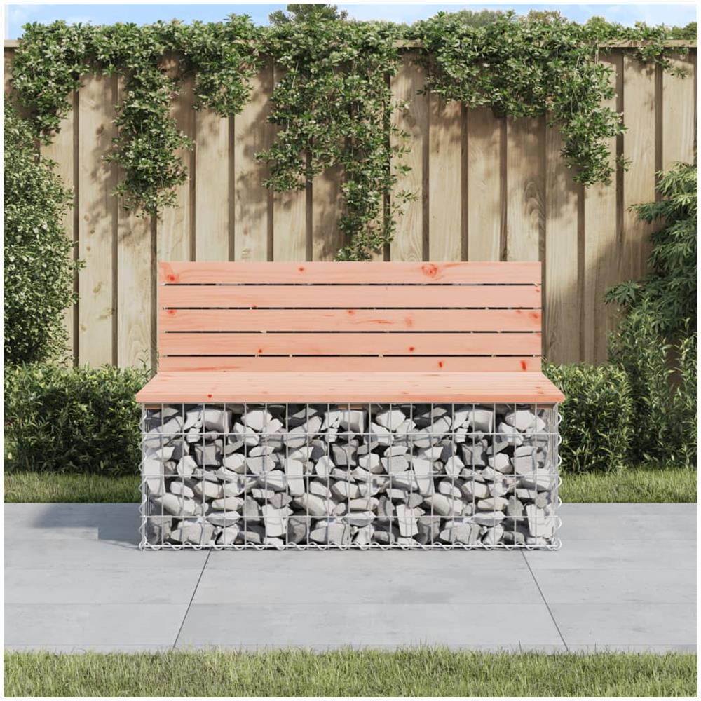 Panca da Giardino Design Gabbione 103x70x65 cm Massello Douglas - Foto 1