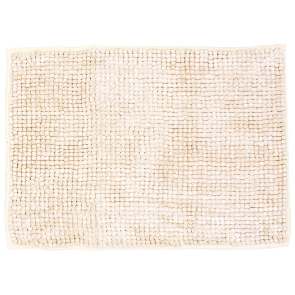 Tappeto Shaggy Bagno E Cucina Retro Antiscivolo In Microfibra Mod. Perla Crema 60x120 Crema - Foto 1