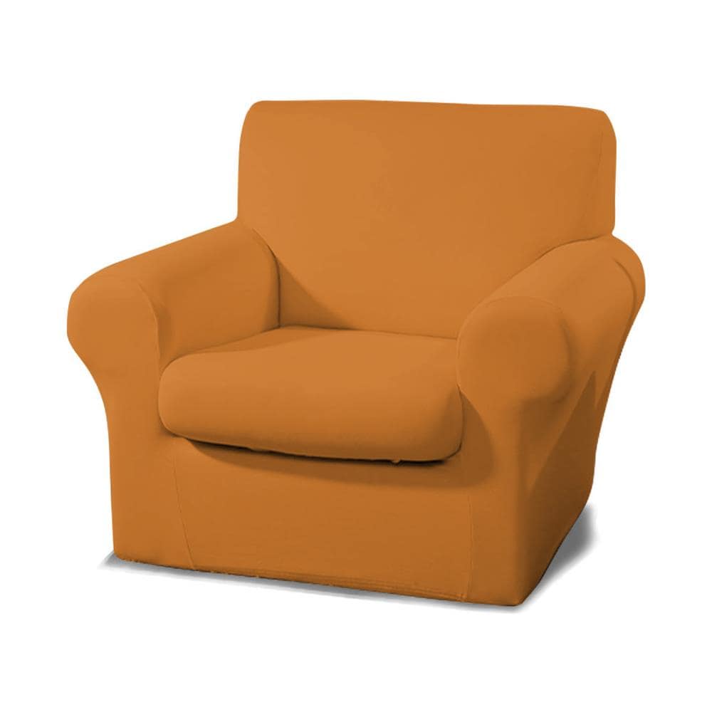 Copridivano Antimacchia Elasticizzato Protettivo Impermeabile Genius Tinta Unita Poltrona Arancione 1009 - Foto 1