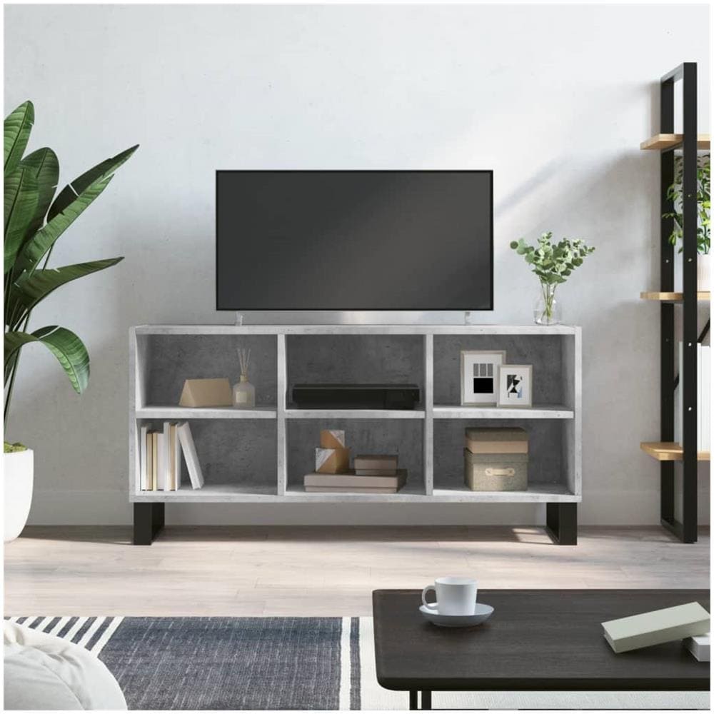 Mobile Per Tv Grigio Cemento 103,5x30x50 Cm Legno Multistrato - Foto 1