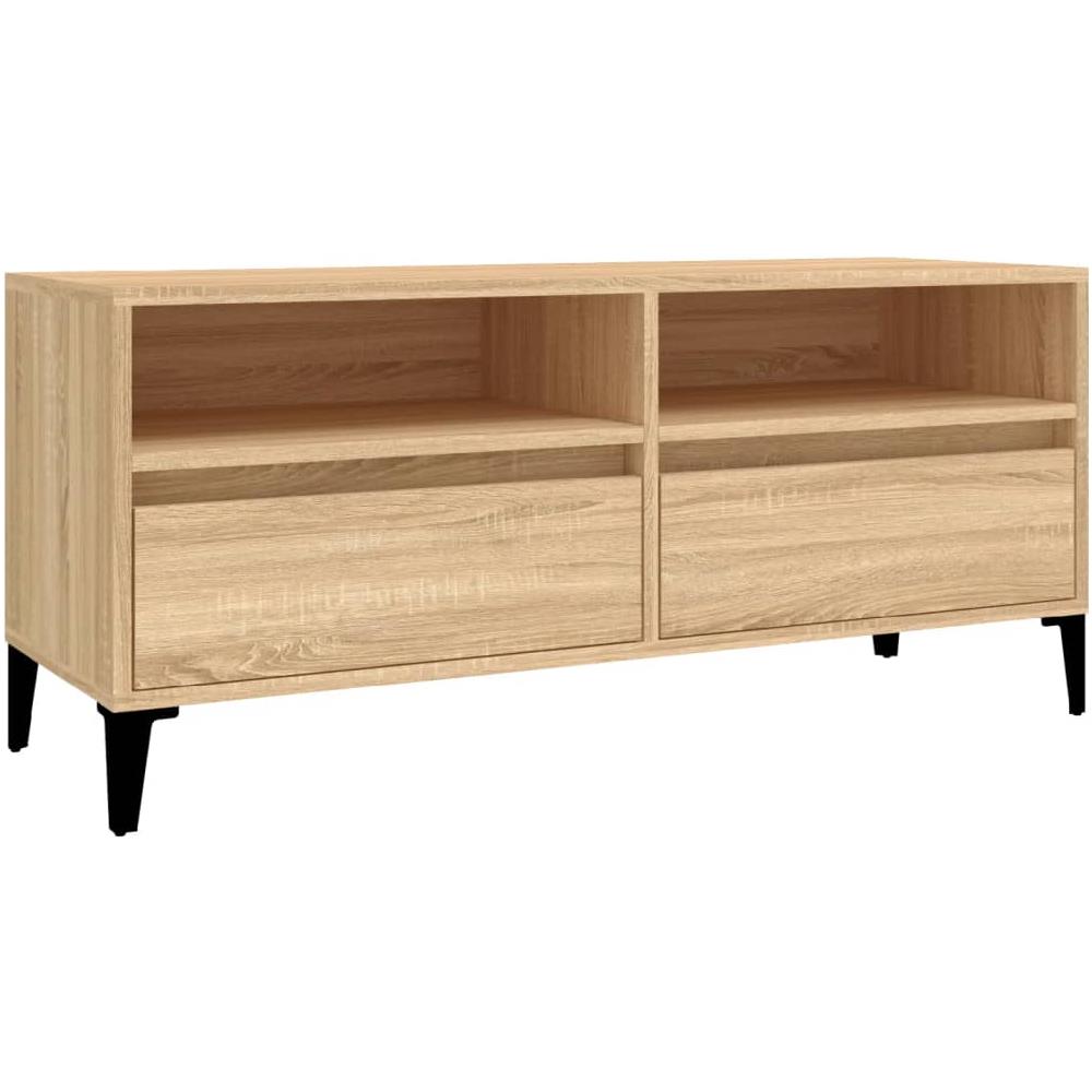 Mobile Tv Rovere Sonoma 100x34,5x44,5 Cm In Legno Multistrato - Foto 2