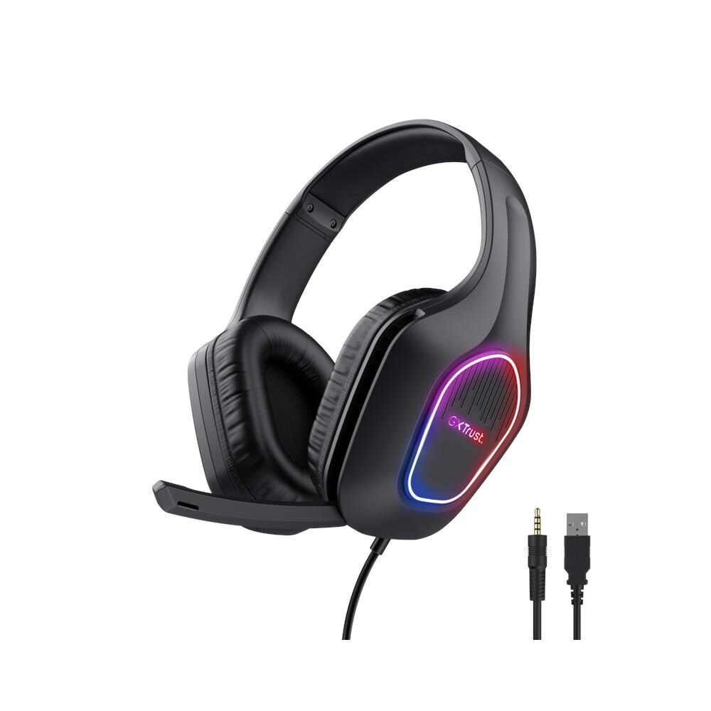 Cuffie da Gioco GXT416 RGB LED Leggere per PC Laptop Connessione Cablato. Colore nere - Foto 2