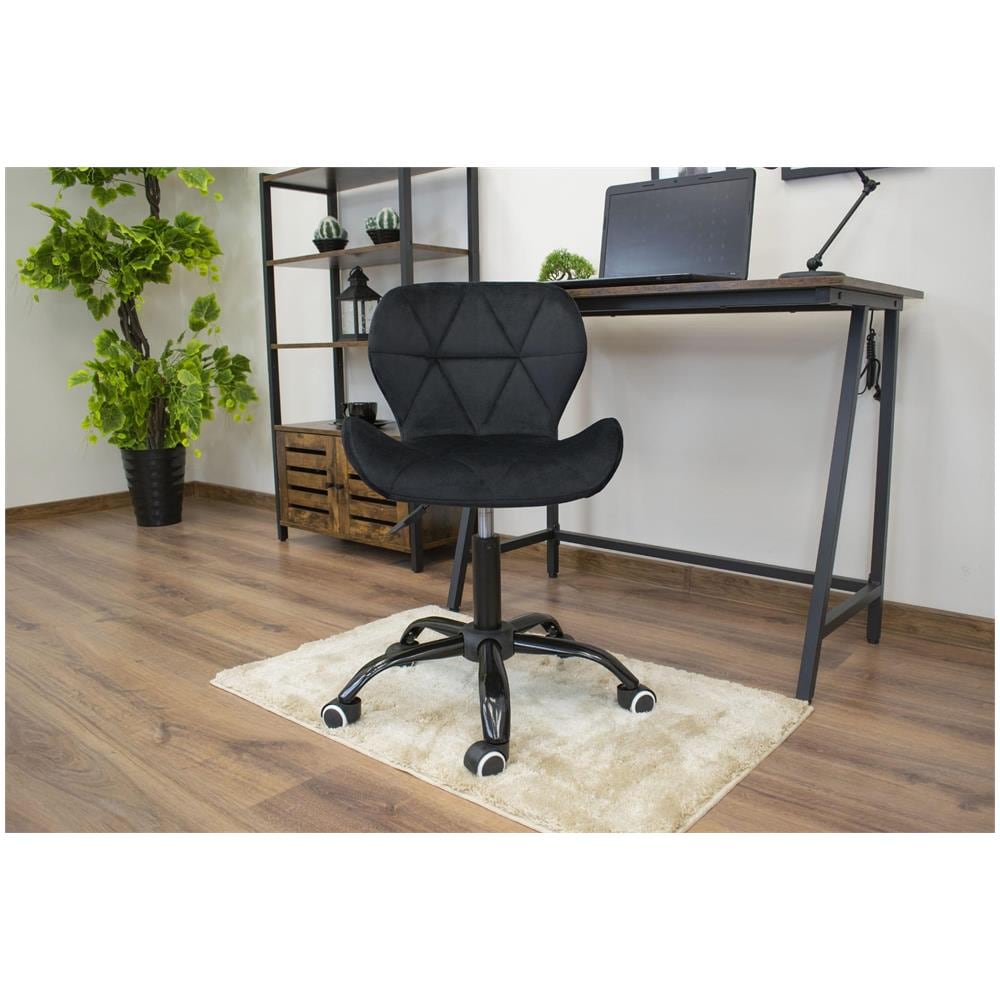 Sedia girevole Valora NOTO in velluto nero ergonomica per ufficio - Foto 10